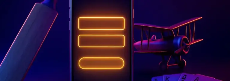 Cricket, a crash game plane and playing cards around a sign-up theme